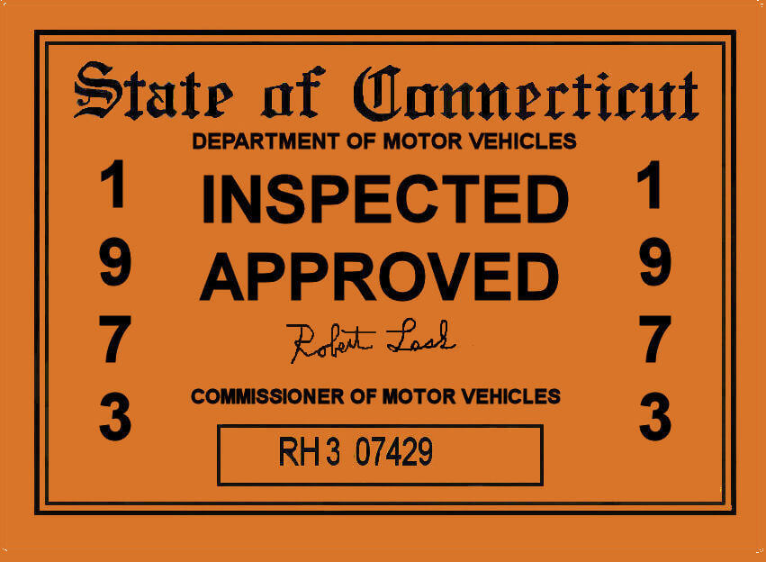 (image for) 1973 Connecticut Inspection Sticker